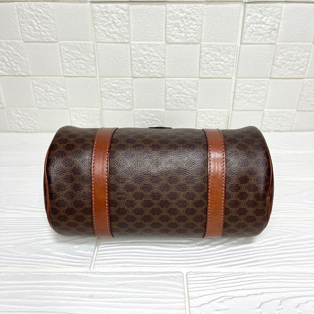 ✨美品✨☘️CELINE ☘️✨ミニボストン✨ドラム型✨マカダム柄✨PVCレザー✨