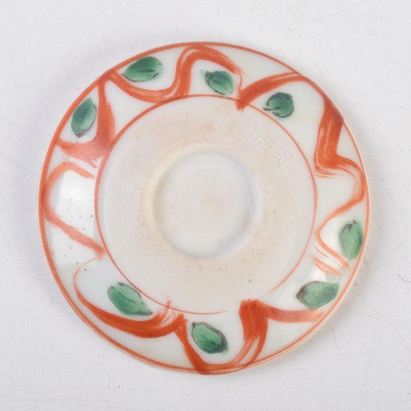 茶道具　京焼　河合瑞豊作　呉須赤絵　花草文　香合　共布共箱　V　8810