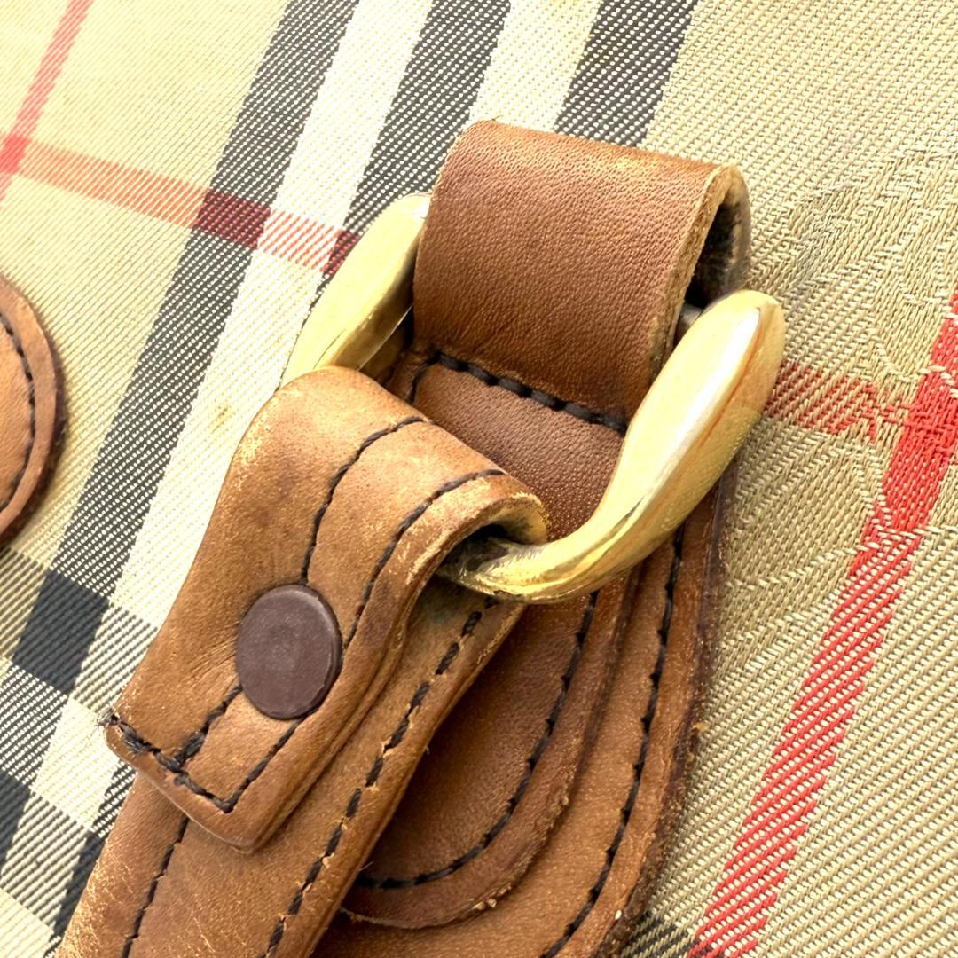 【良品】バーバリー　ボストンバッグ　ミニ　ハンドバッグ　ノバチェック