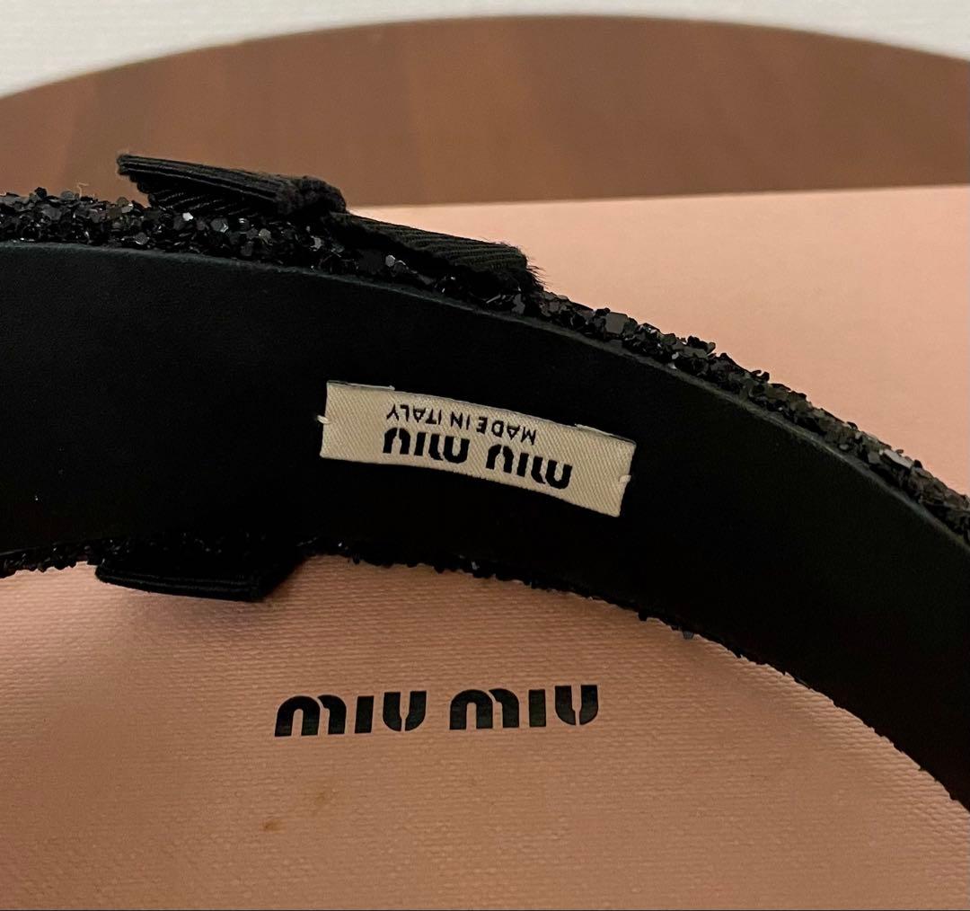 MiuMiu ブラック　グリッター　カチューシャ　浜崎あゆみ　プラダ