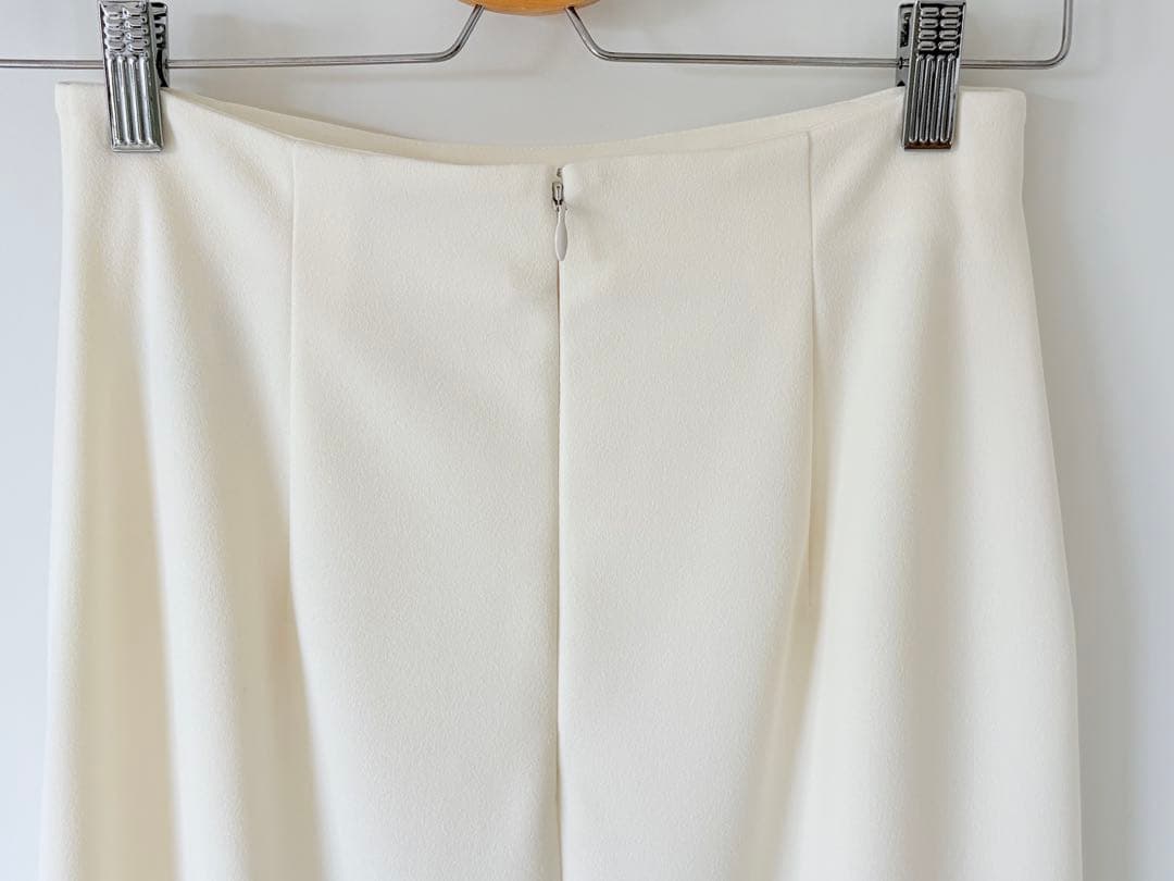 定価2.5万　美品　ブレンヘイム　ジョーゼット　ロングタイトスカート　ホワイト