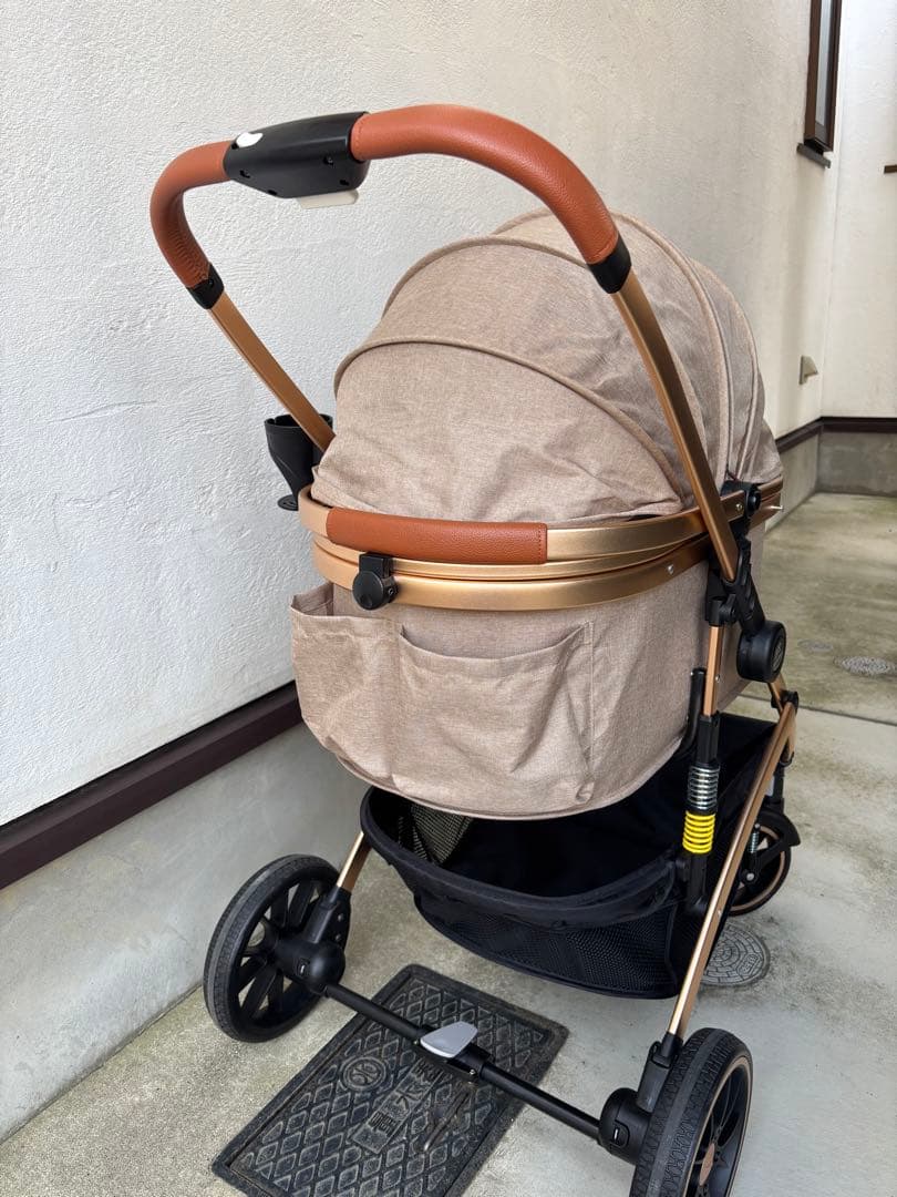 【美品】skisopgo ベージュ ペットカート 20kg耐荷重