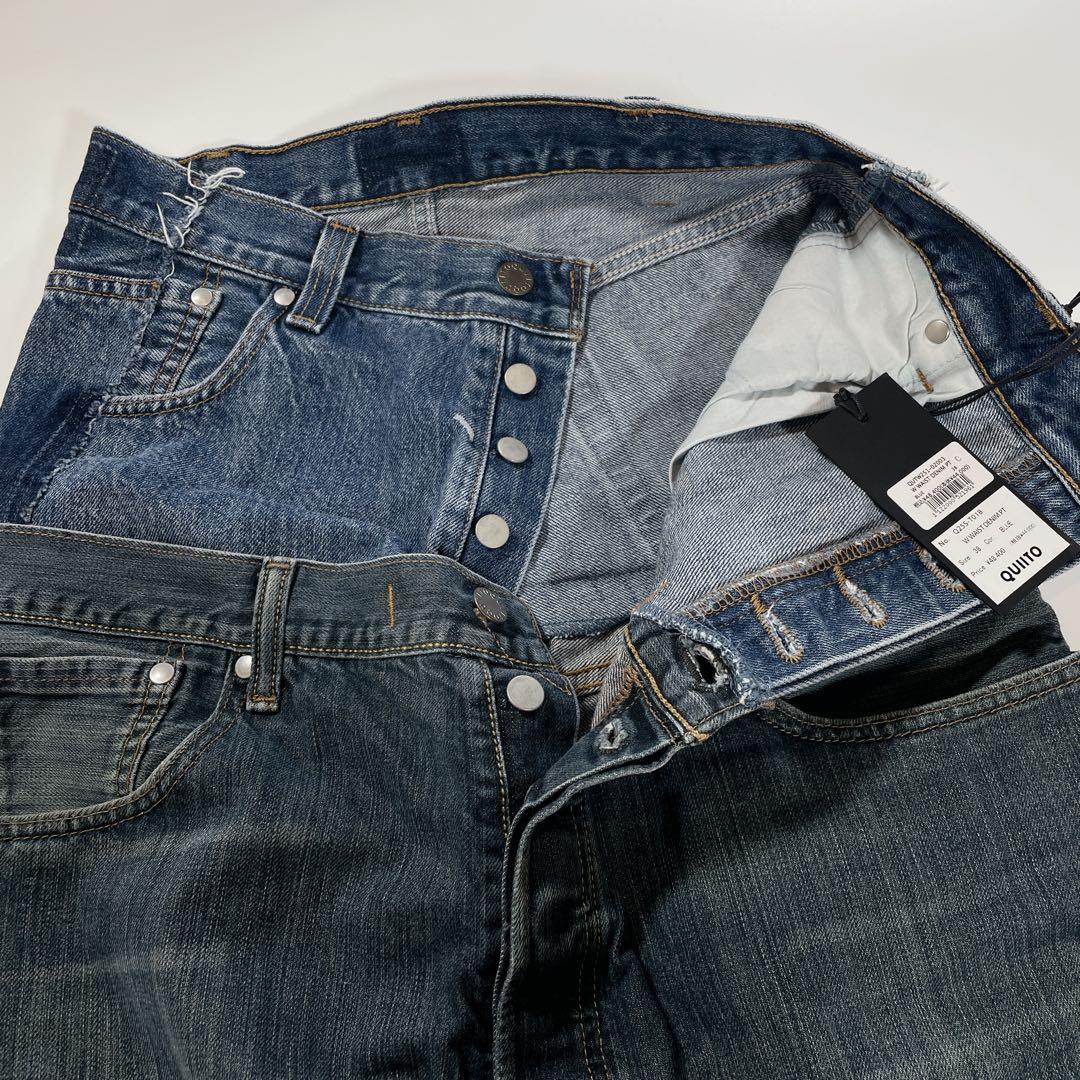QUITO キイト W WAIST DENIM PT/ダブルウエストデニム　38