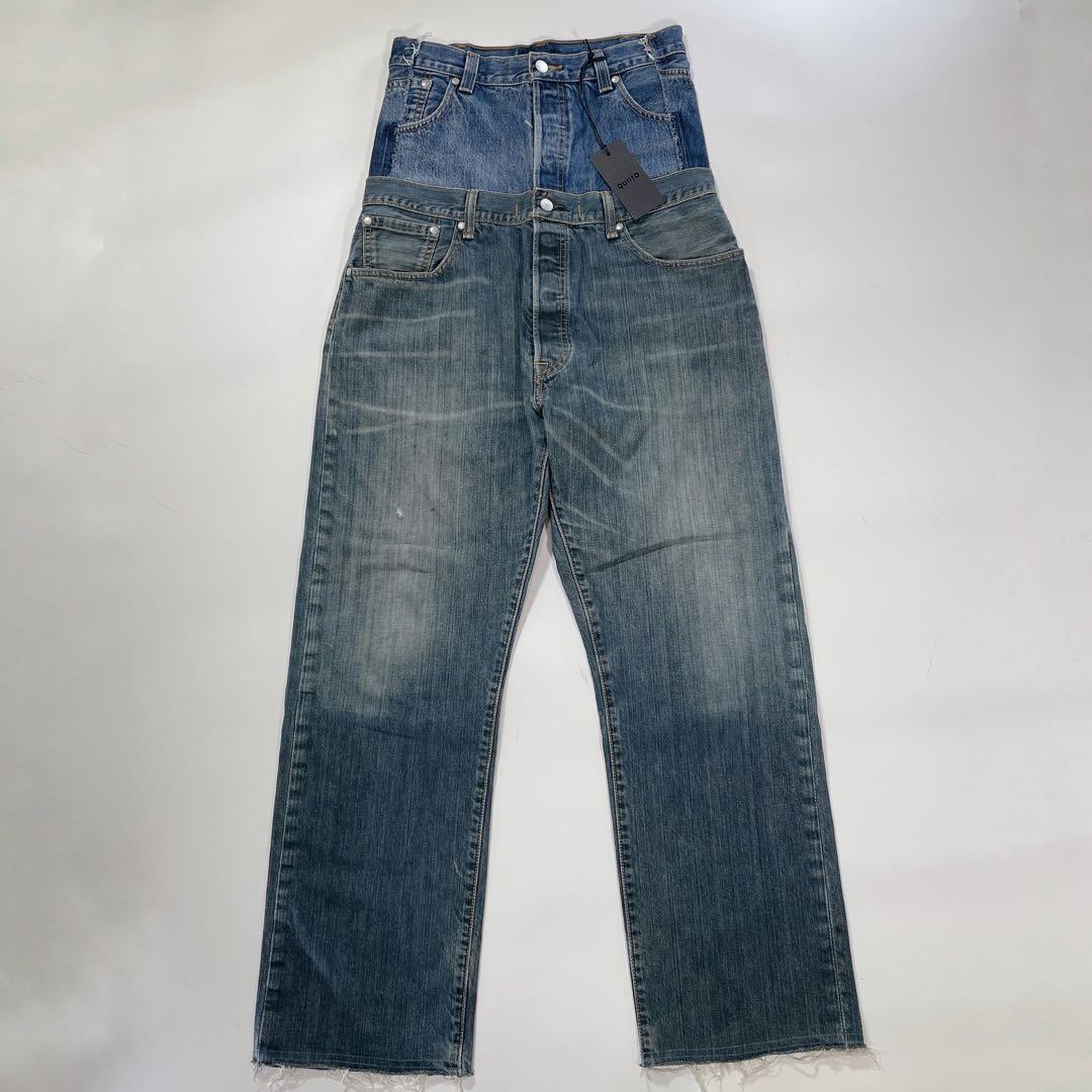 QUITO キイト W WAIST DENIM PT/ダブルウエストデニム　38
