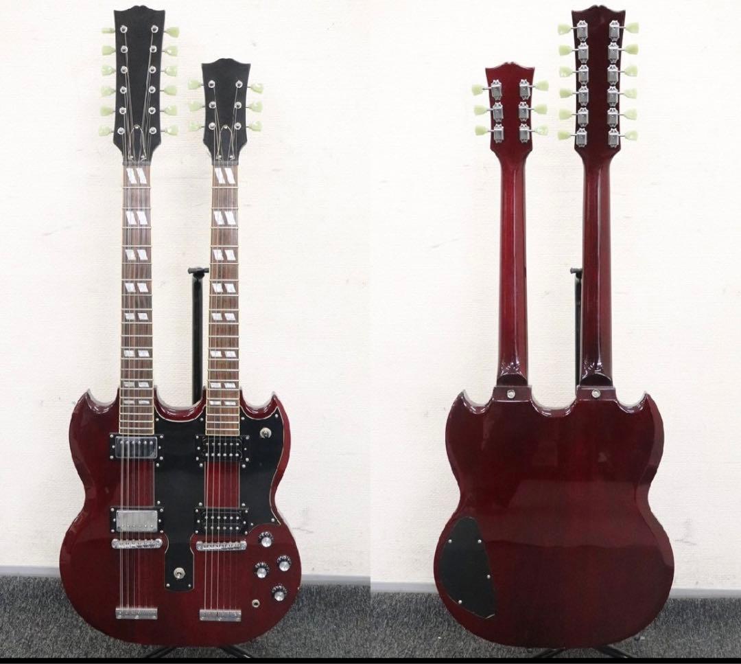 【廃盤】【レア】KEY Original JP-12W ダブルネックエレキギター