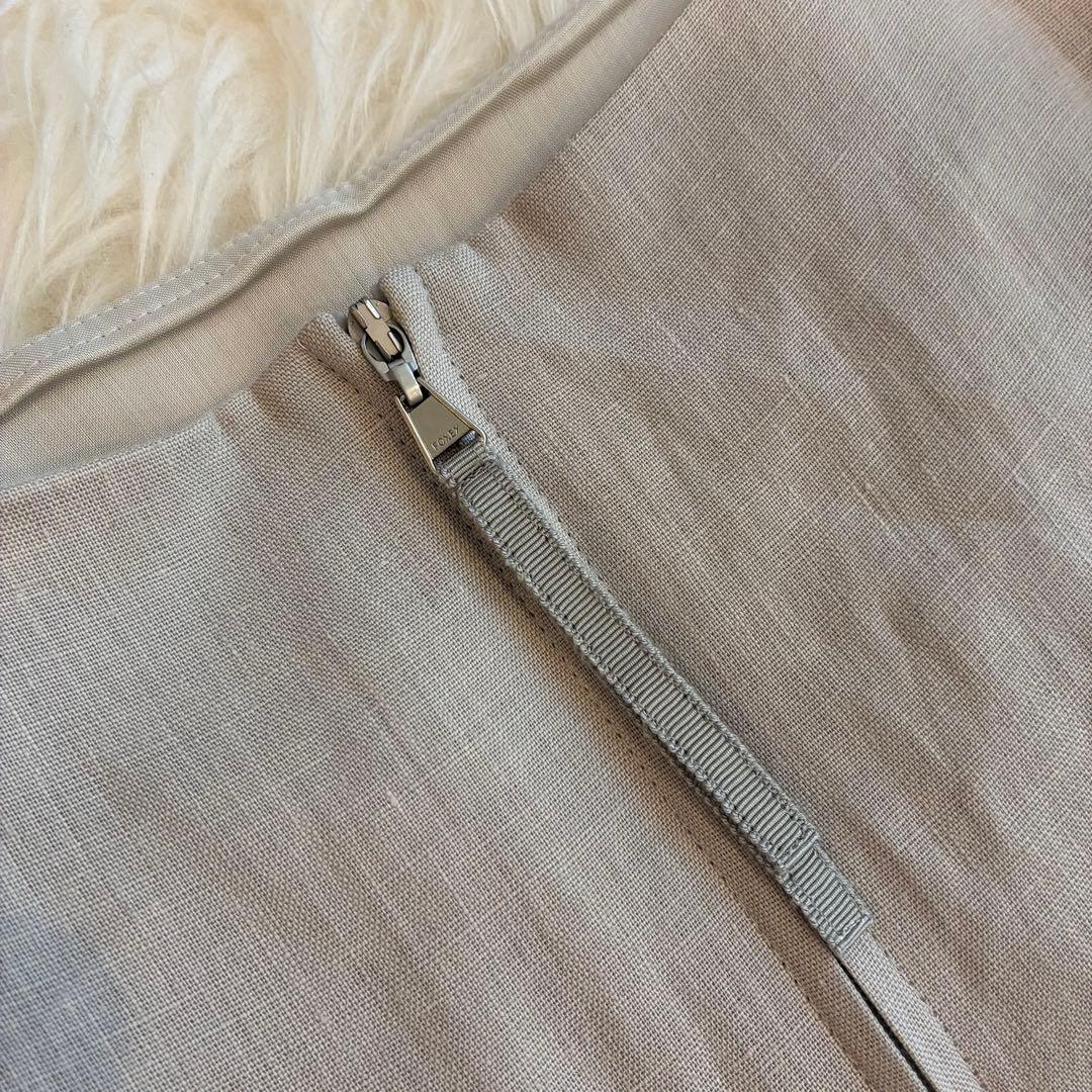 美品♡フォクシー リネンワンピース ソレイユ フラワーモチーフ 40