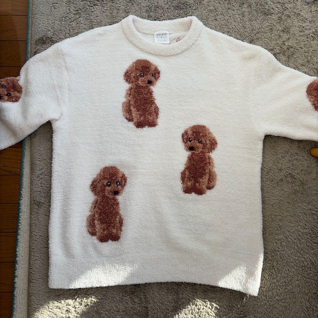 美品　ジェラピケ　トイプードル　モコモコ　ルームウェア