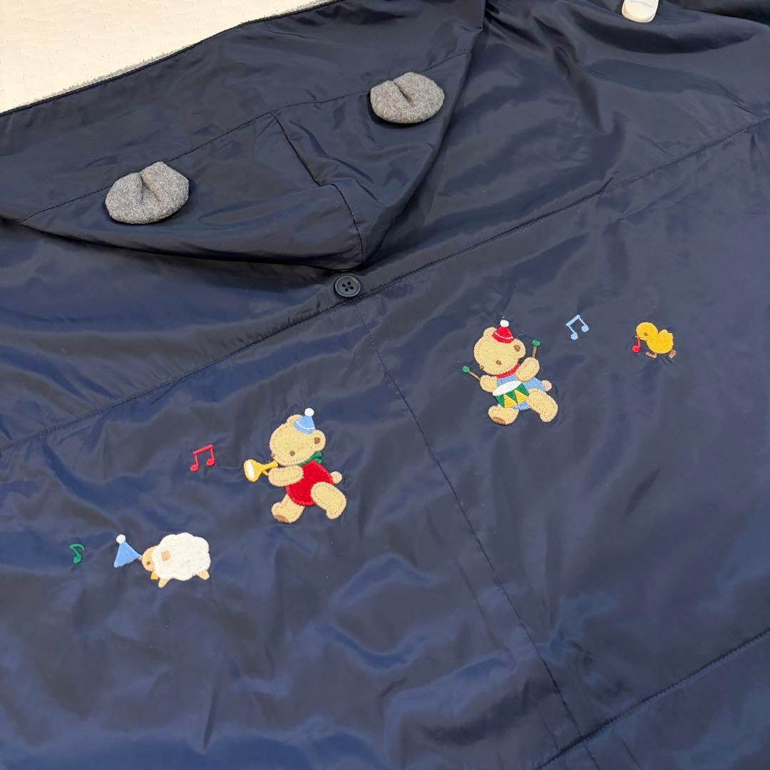 【美品】ファミリア　3wayブランケット　ネイビー