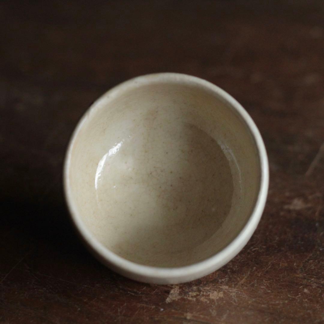 和製 無地刷毛目 大盃 ぐい呑み 小碗 茶碗 杯 古道具 アンティーク