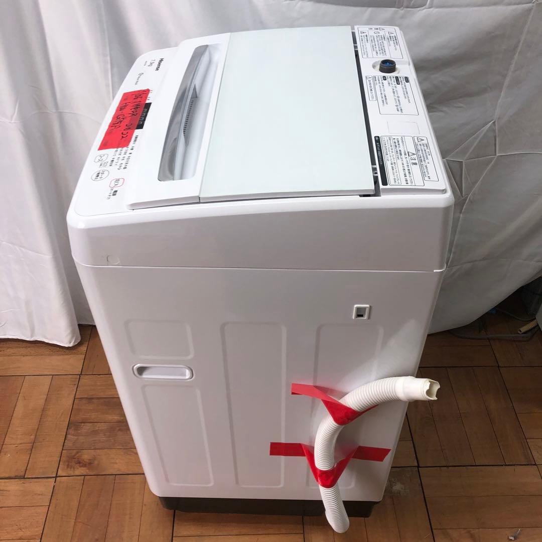 『美品』ハイセンス　全自動洗濯機　2022年製　HW-G75A　ホワイト　O