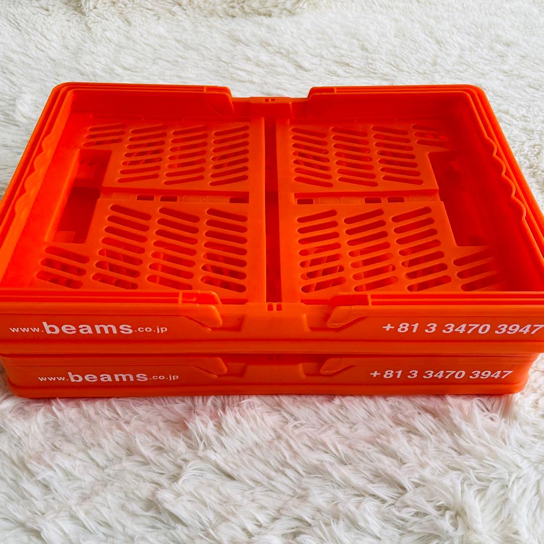 BEAMS ビームスオリジナル スタッチボックス オレンジ 2個セット コンテナ