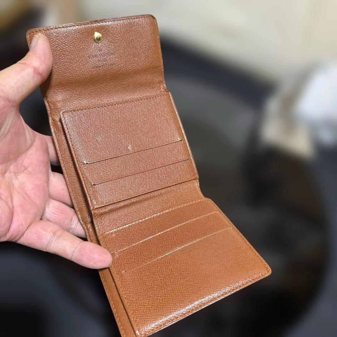 ⑦★在庫セール/良品♪モノグラム Wホック折財布