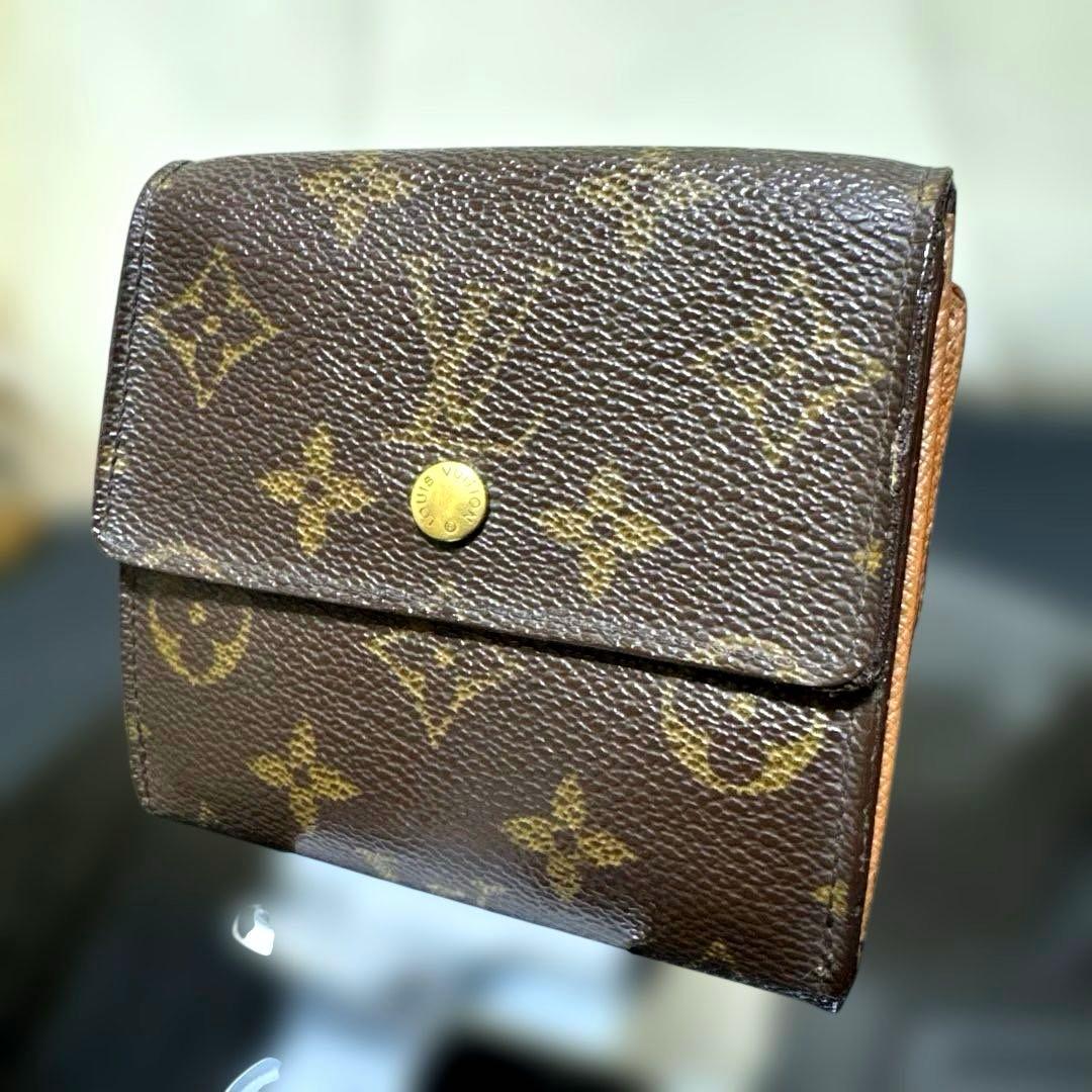 ⑦★在庫セール/良品♪モノグラム Wホック折財布