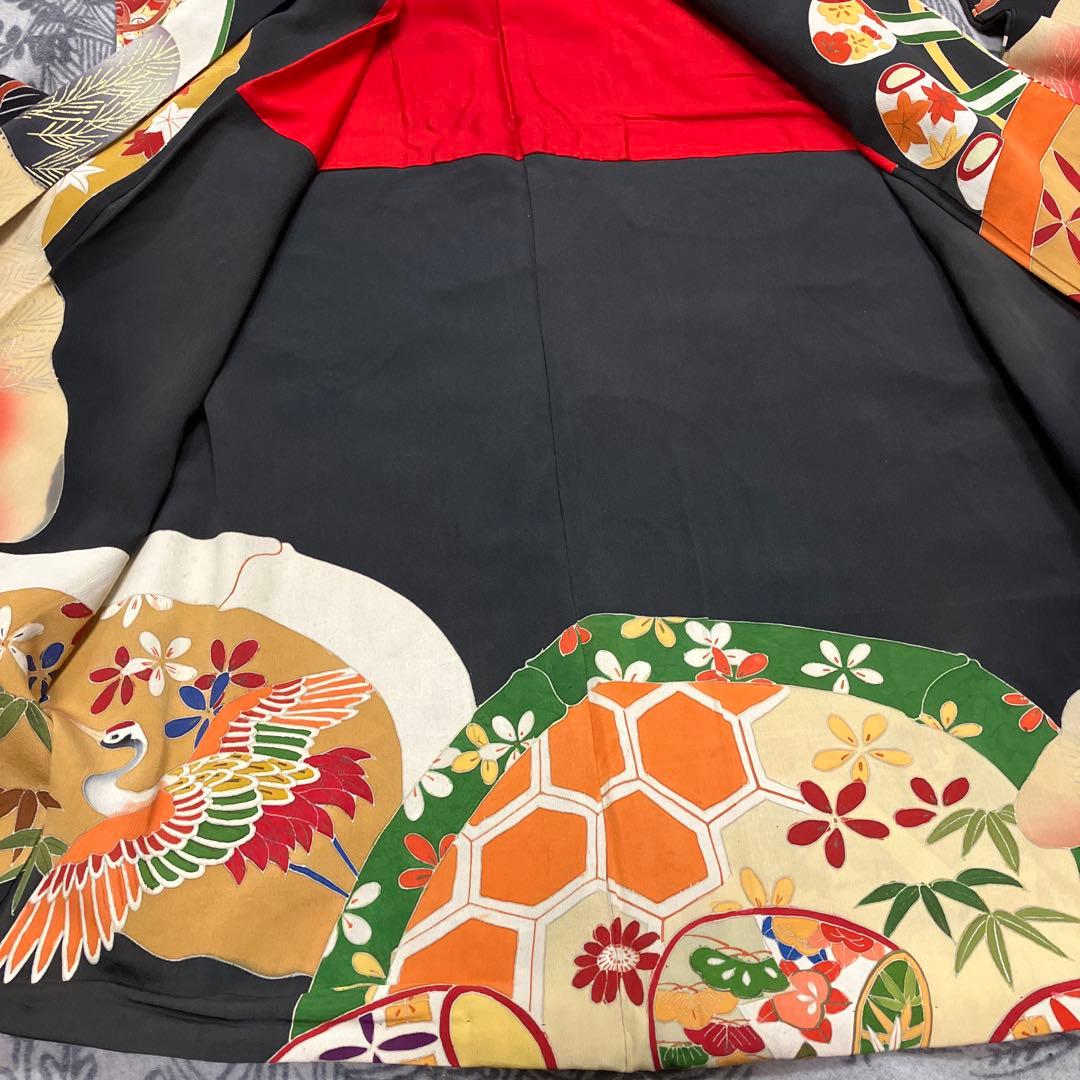 ３点！貴重アンティークお振袖&未使用袋帯&新品帯締め　成人式 吉祥柄