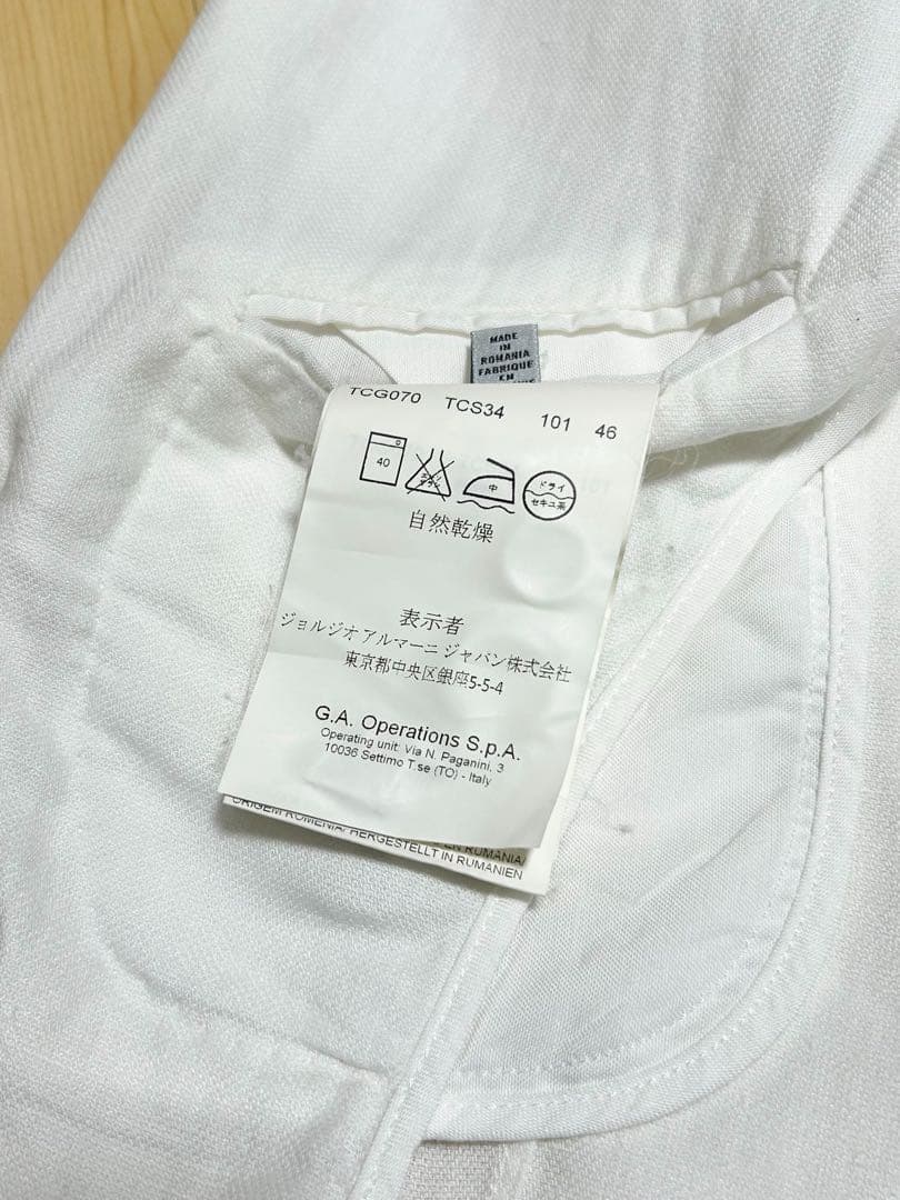 美品 ARMANI COLLEZIONI リネン テーラードジャケット