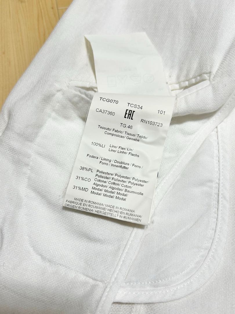 美品 ARMANI COLLEZIONI リネン テーラードジャケット