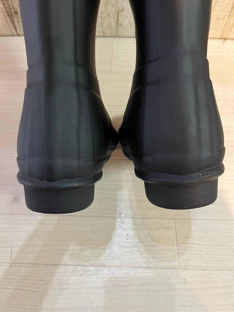 HUNTER 黒 長靴 レインブーツ　バックル付き