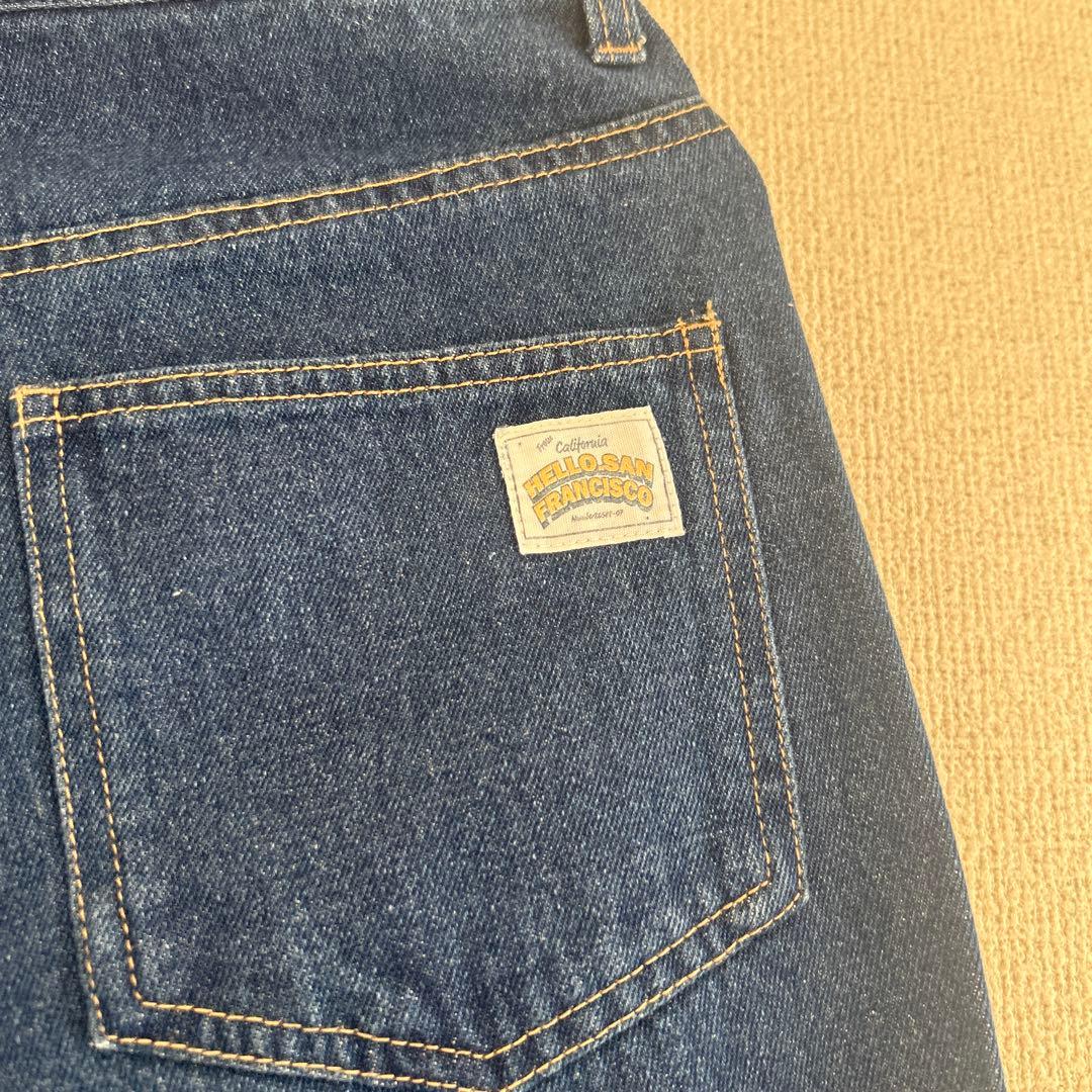 【HELLO.SANFRANCISCO】レースカットアウトワイドデニムパンツ　M