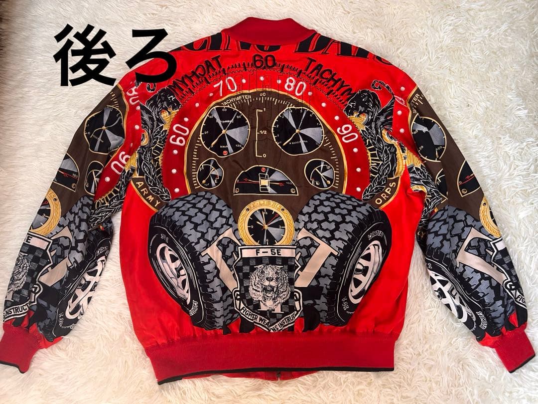 【美品】ジャンフランコフェレ　レーシングプリントジャケット