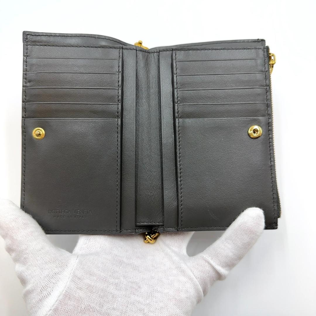 ◇ボッテガヴェネタ◇レザー/ソルスティス/コンパクトウォレット/二つ折り財布