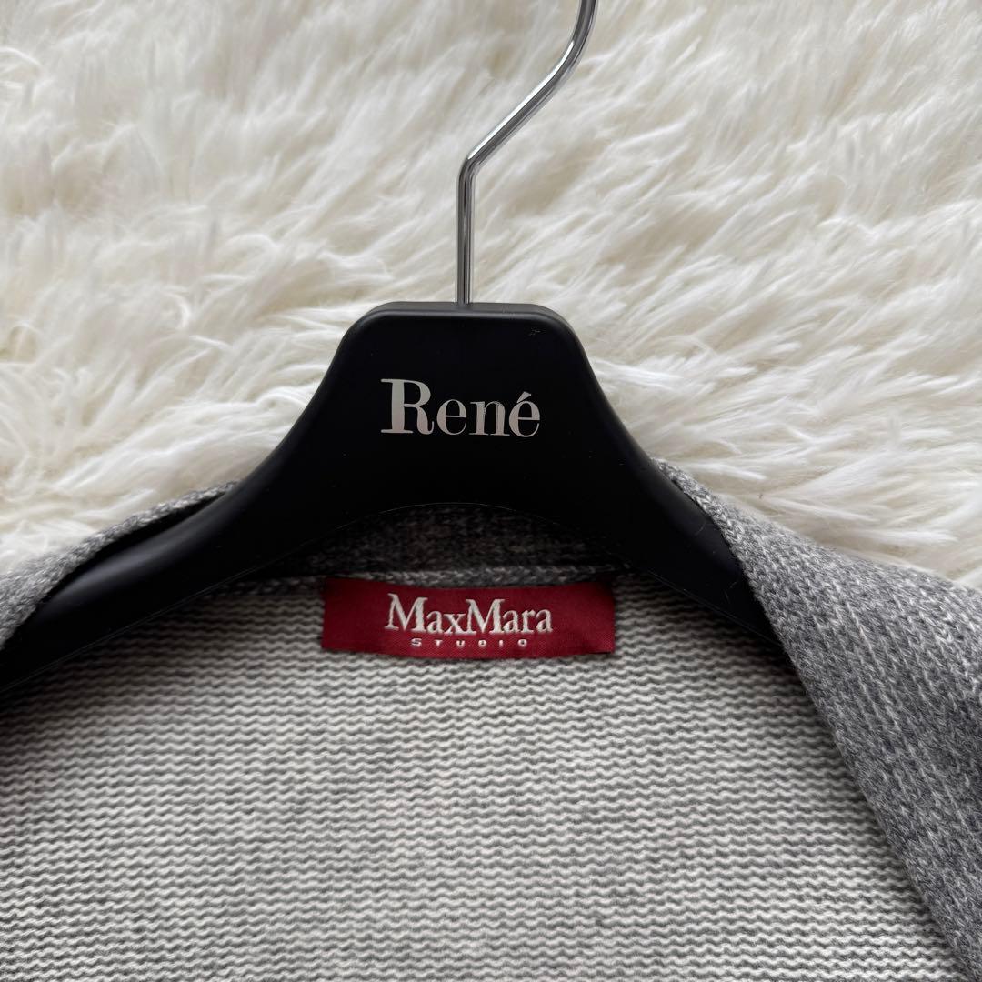カシミヤ混✨MaxMara STUDIO ウール ロングカーディガン ベルト