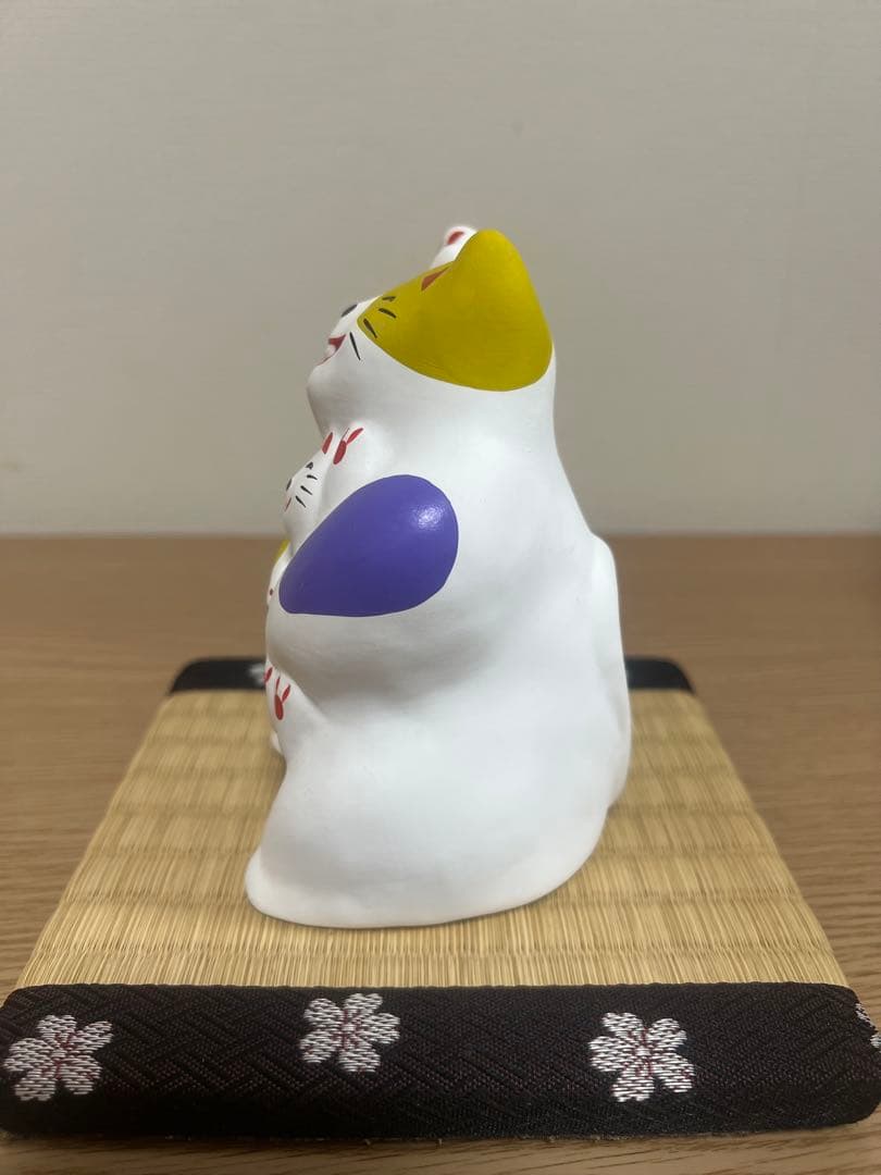 輪葉葉　招き猫　親子ねこ