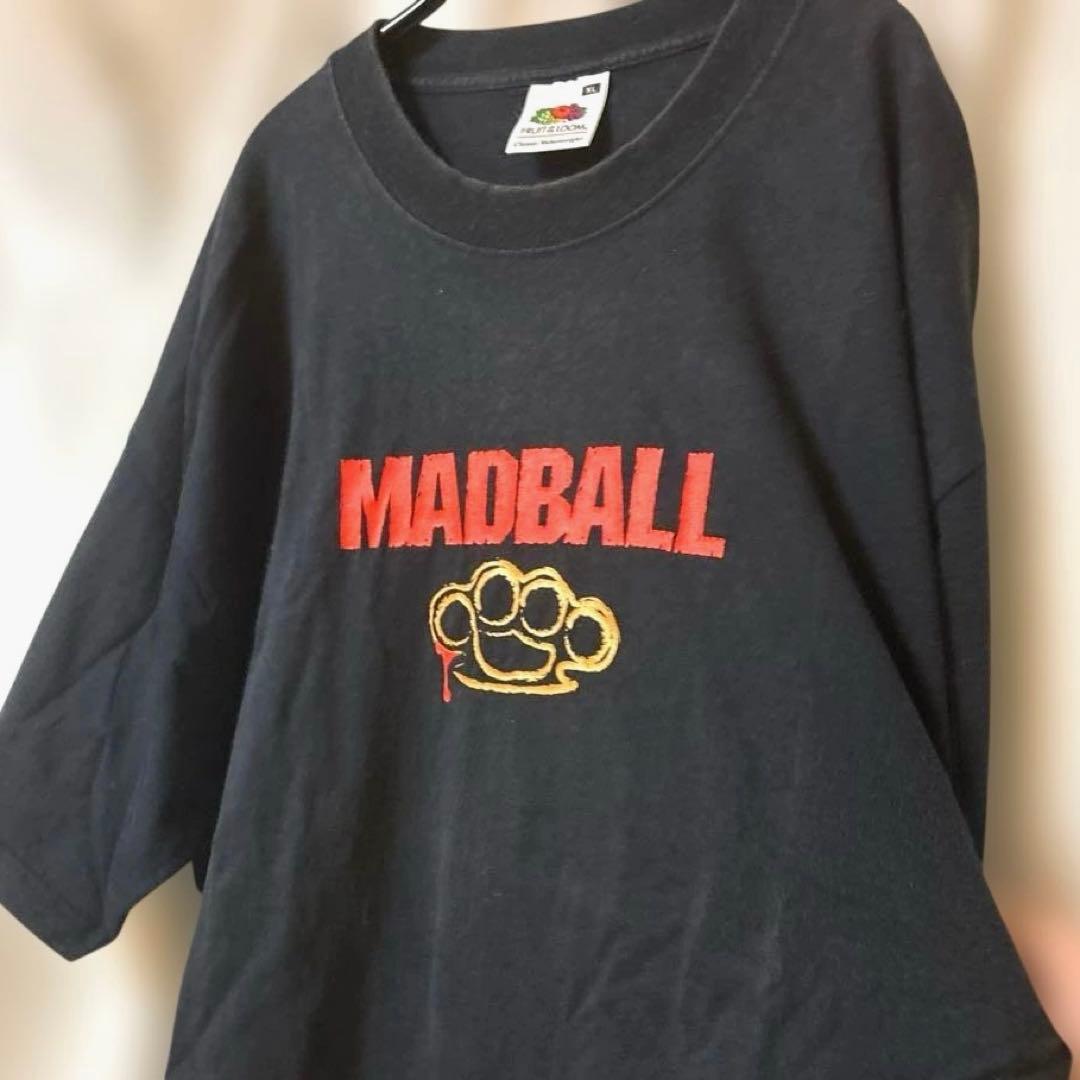 NYHCバンドTシャツMADBALL ヴィンテージ古着 当時物XL黒y2k