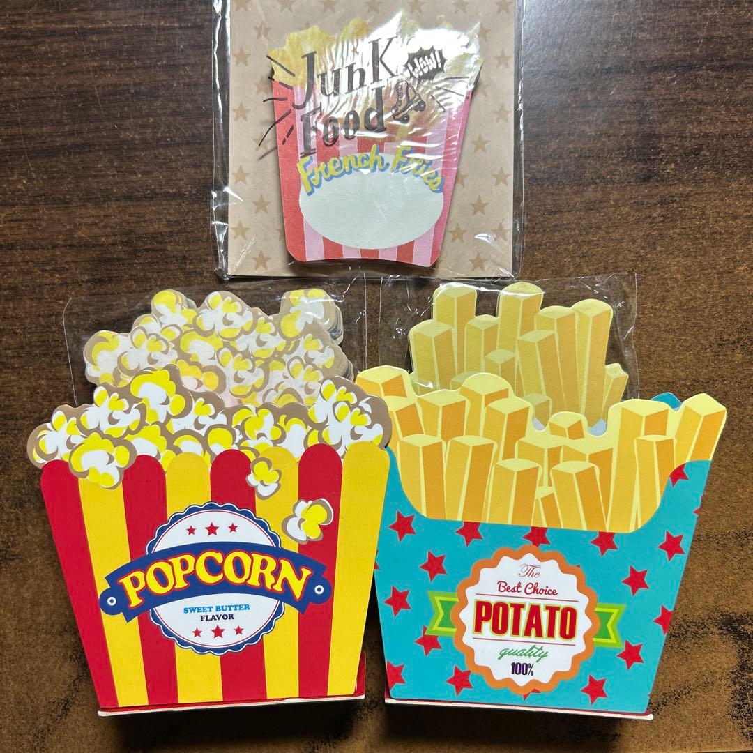 食べ物メモ　パロディ　メモ&付箋　メモパッド 32点　サカモト　箱入りメモ