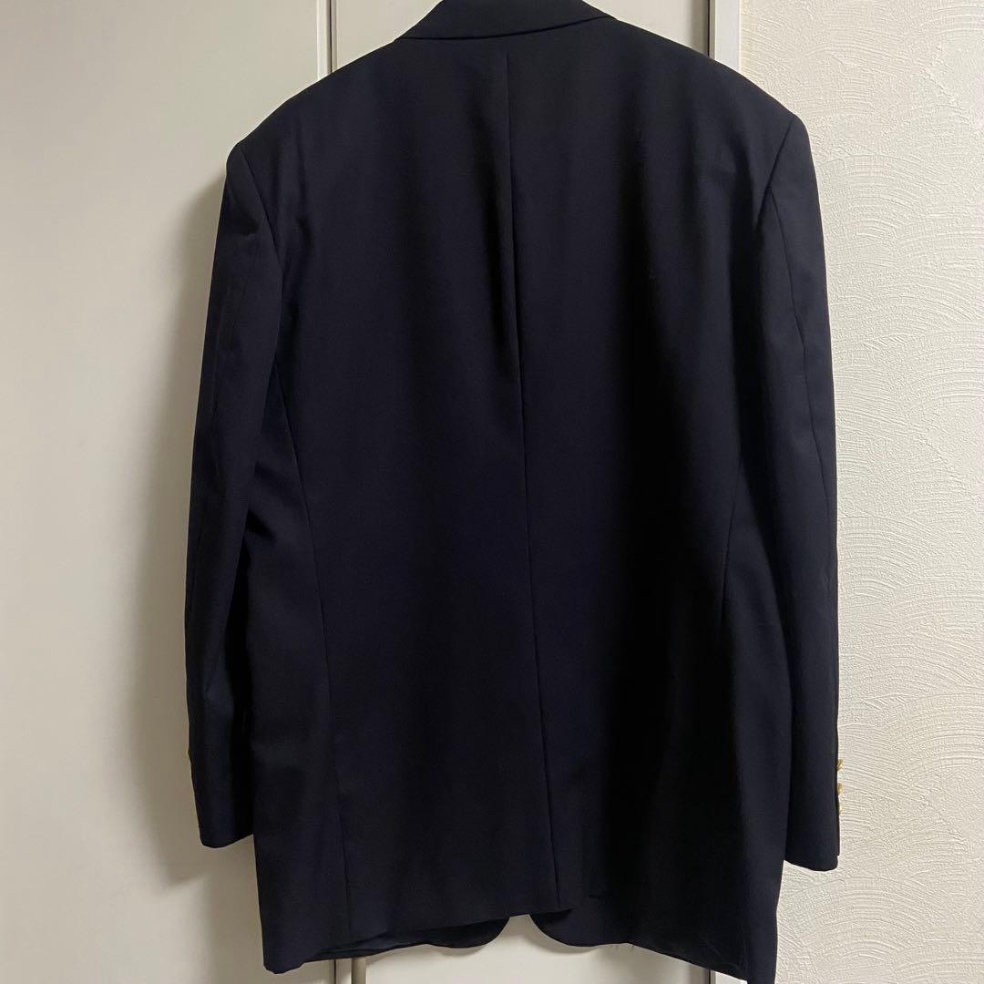 anuvis ネイビー テーラードジャケットL ウール 日本製 紺ブレ 金ボタン