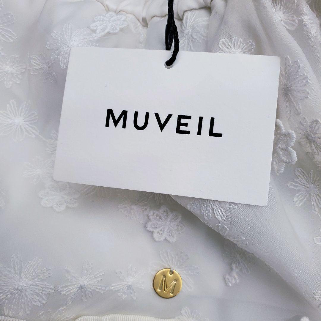 MUVEIL 花柄刺繍 レースフレアスカートタグ付きサイズ36