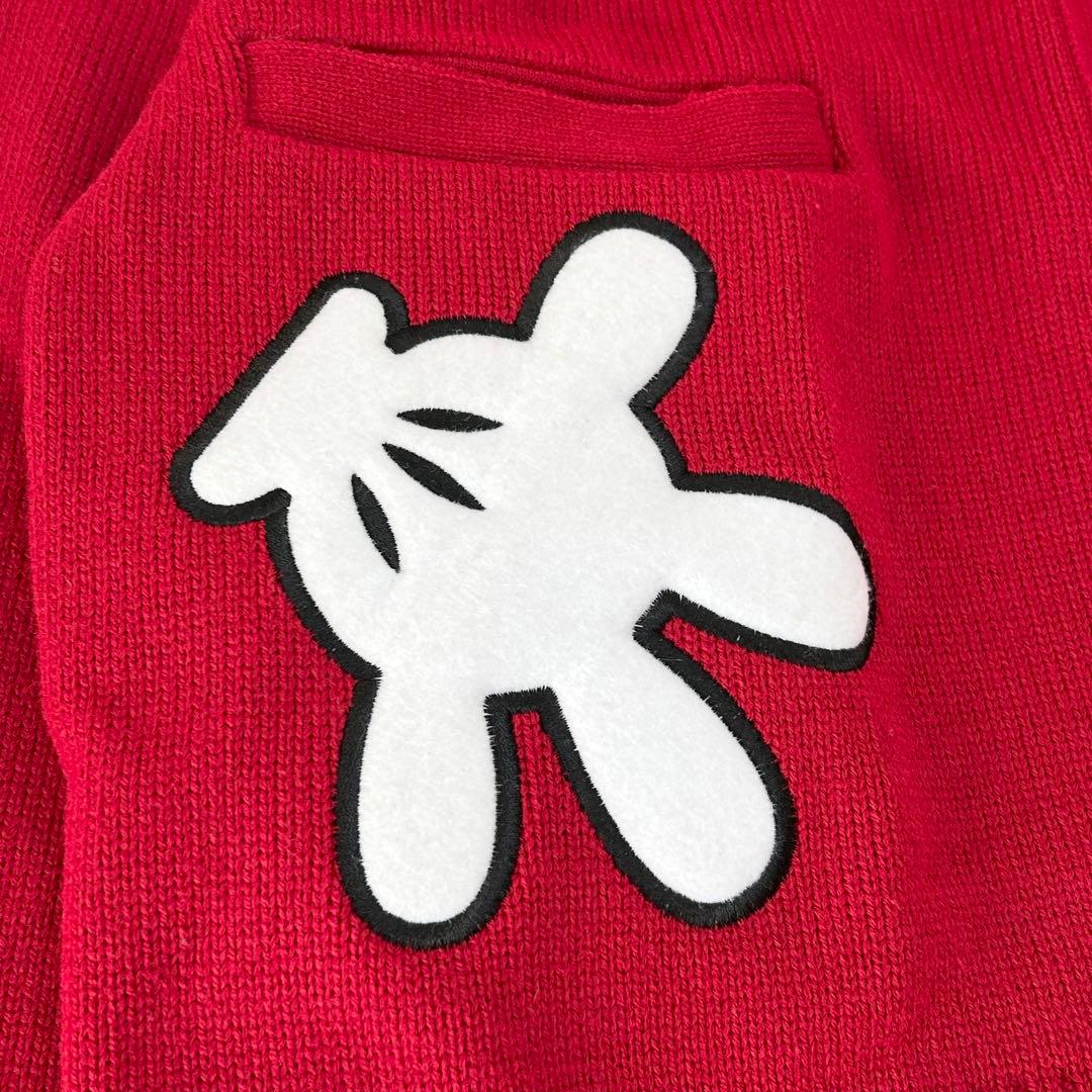 マリークワント ディズニーコラボ ミッキーマウス 手袋 カーディガン レッド