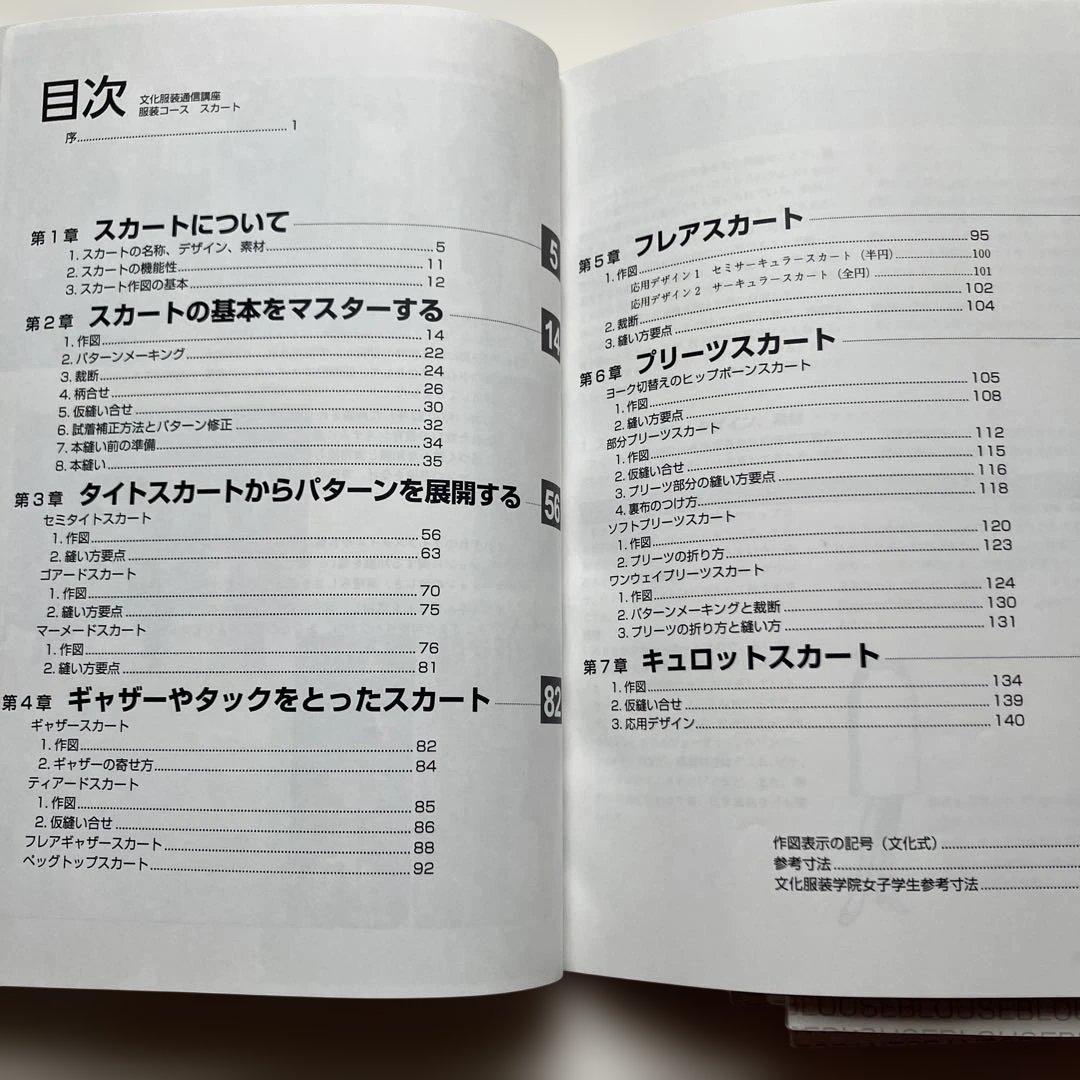 文化服装学院　通信教育講座　服装コース　テキスト　７冊セット