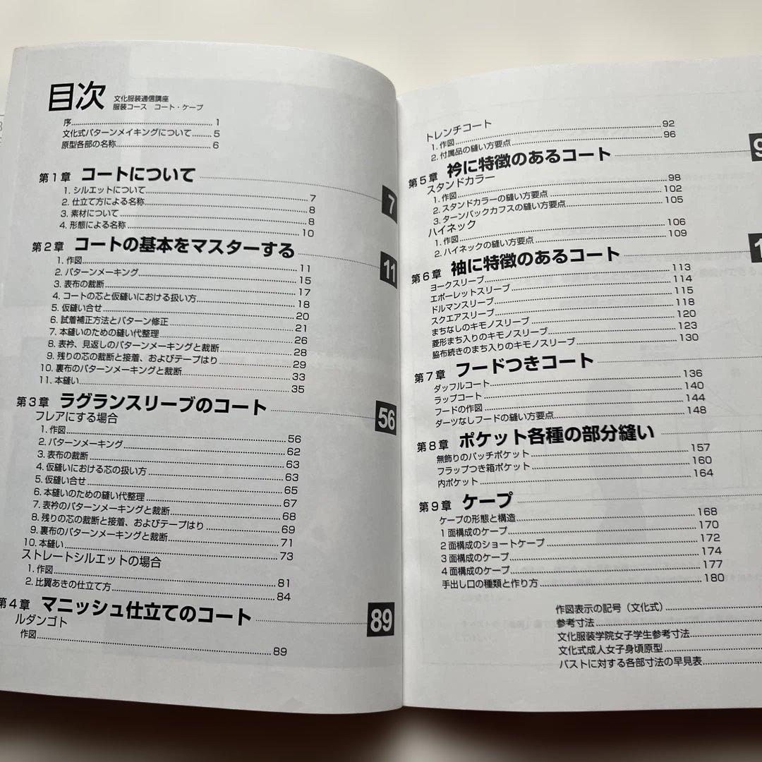 文化服装学院　通信教育講座　服装コース　テキスト　７冊セット