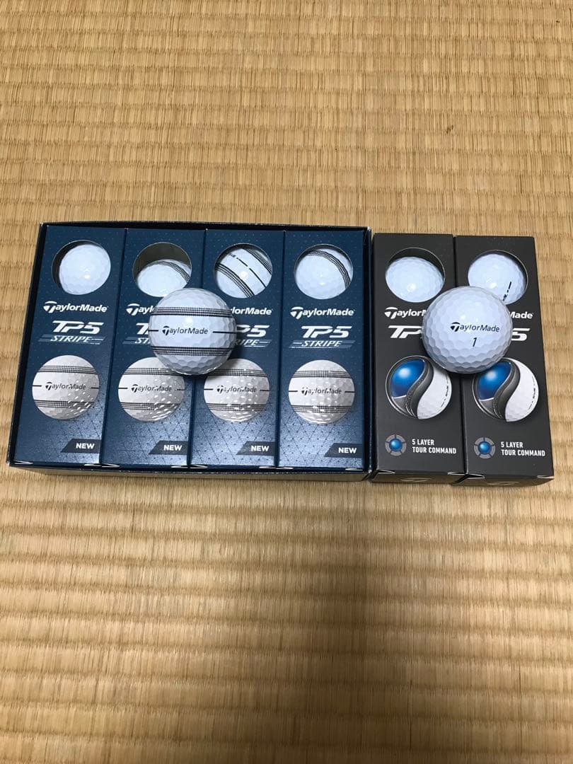 テーラーメイド TP5 WHITE ストライプ有り無し１８球
