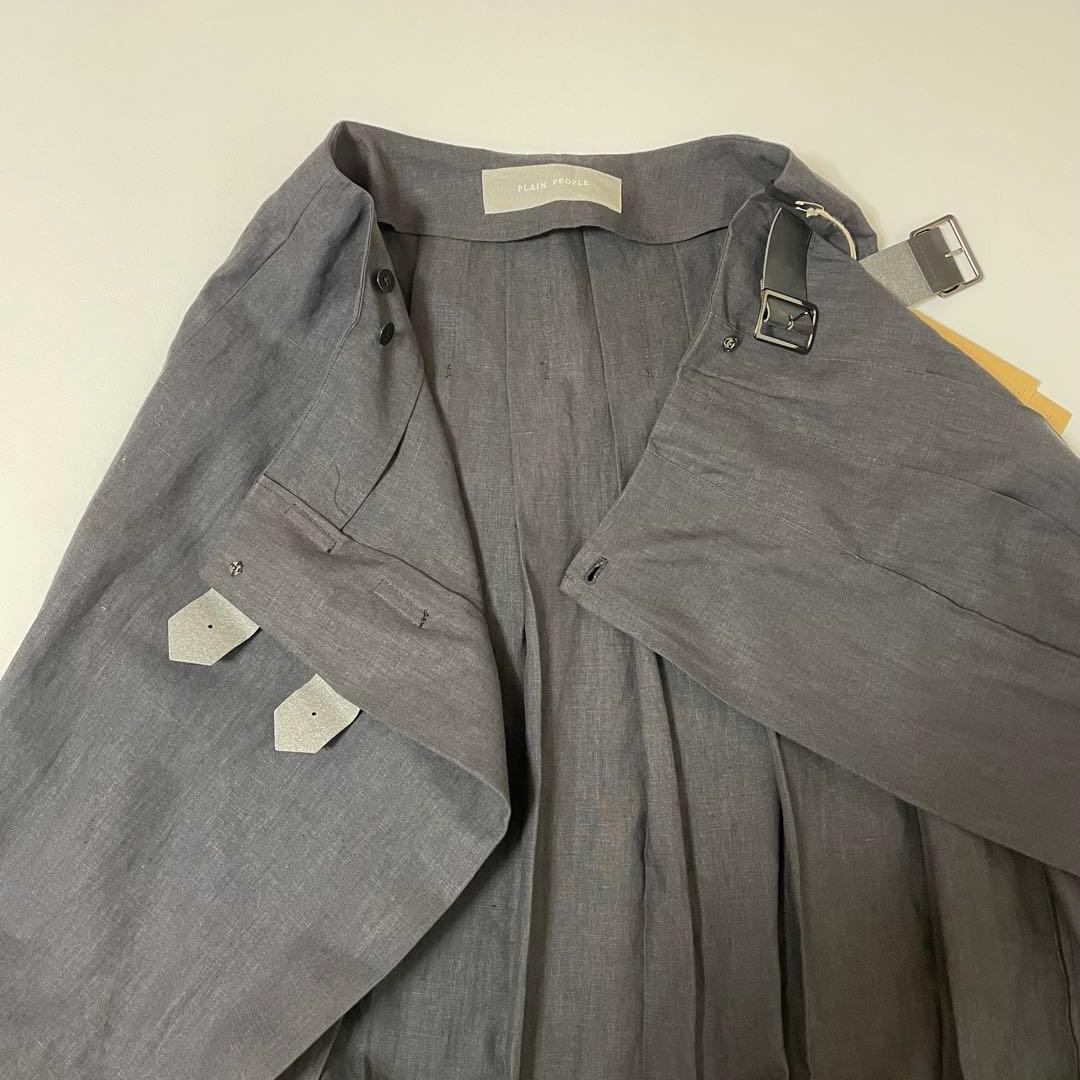 新品✨PLAIN PEOPLE ラップスカート ベルト付 リネン ロング丈