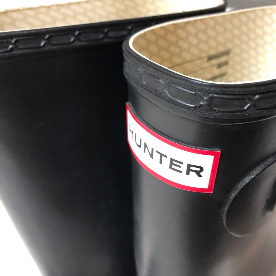 美品　HUNTER ハンター　長靴　レインブーツ　ブラック　黒　ロング　UK5
