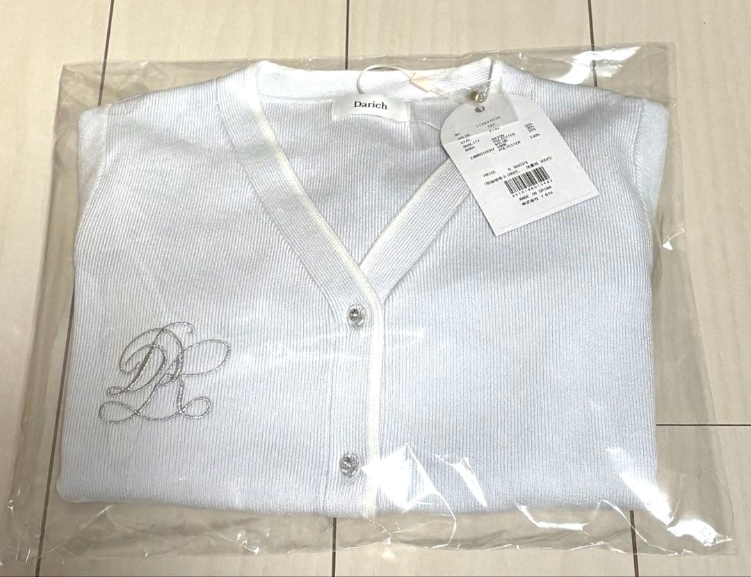 darich ダーリッチ バイカラーシグネチャーDRニットカーディガン サックス