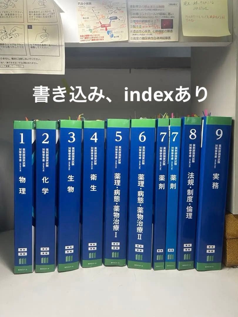 第111回薬剤師国家試験 青本青問セット｜薬ゼミ講義書き込みあり・インデックス付