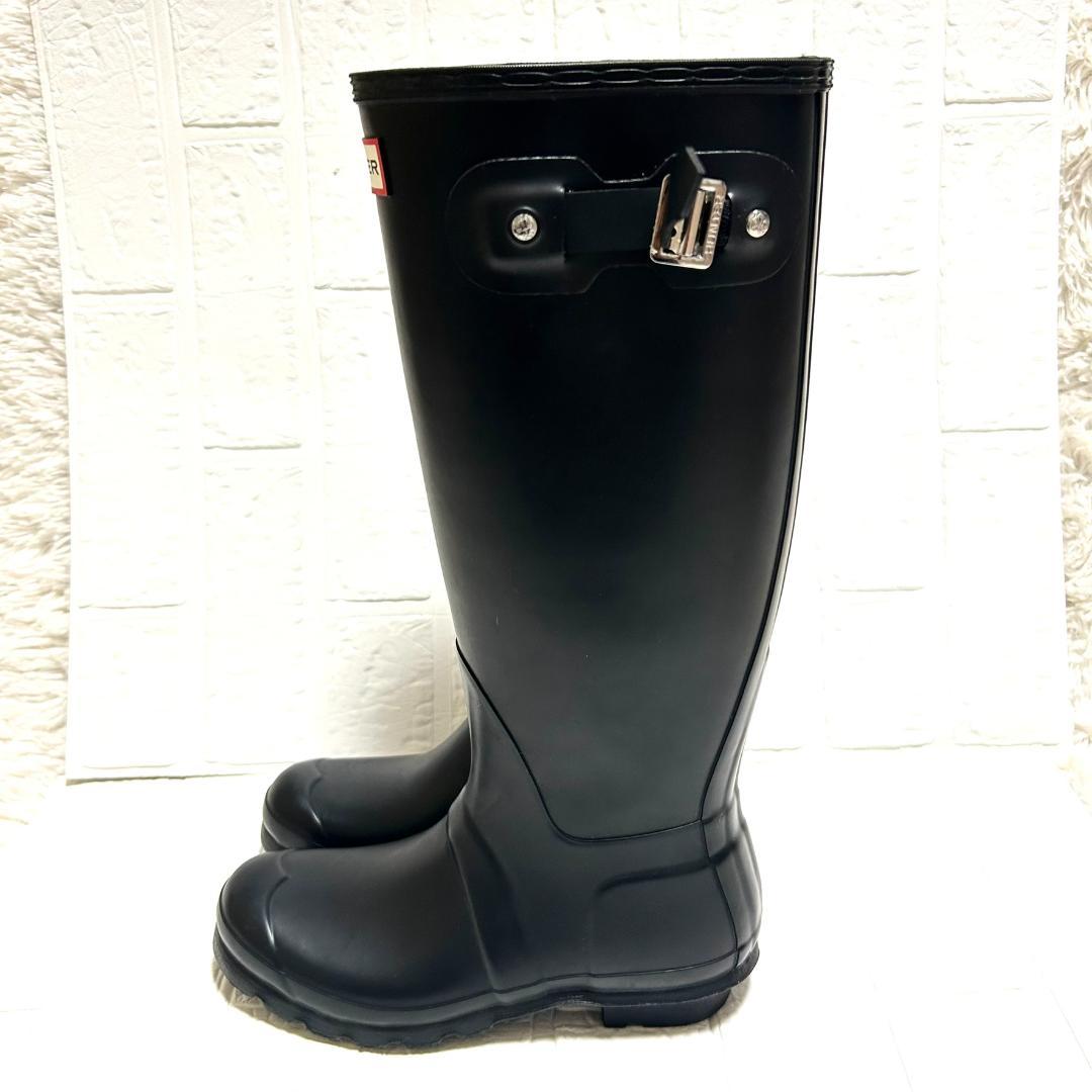 美品　ハンター　長靴　ラバーブーツ　レインブーツ　ブラック　UK5　24.0