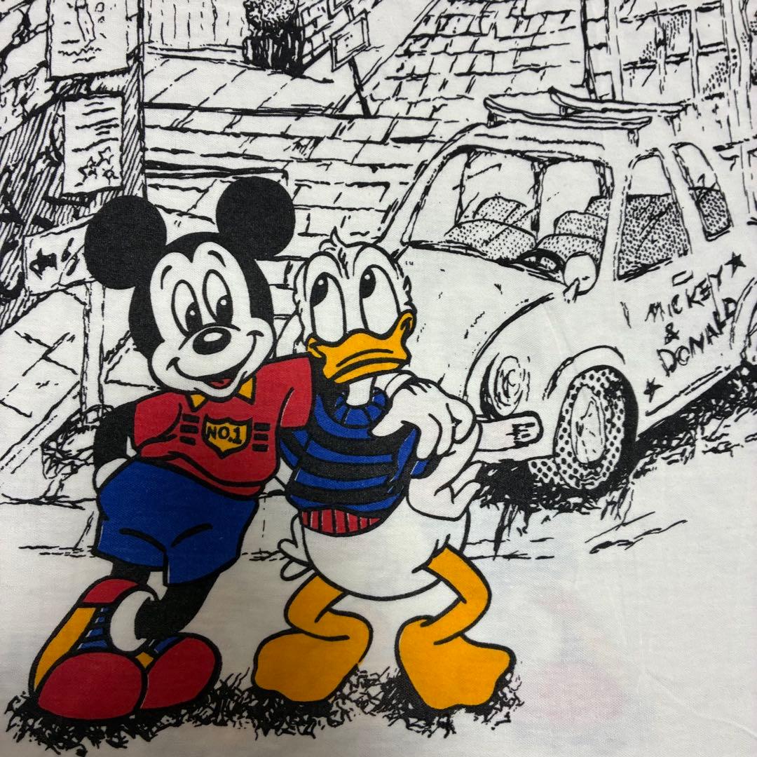 ビンテージ　ディズニー　グアム　USA ミッキー ドナルド　車　半袖　Tシャツ