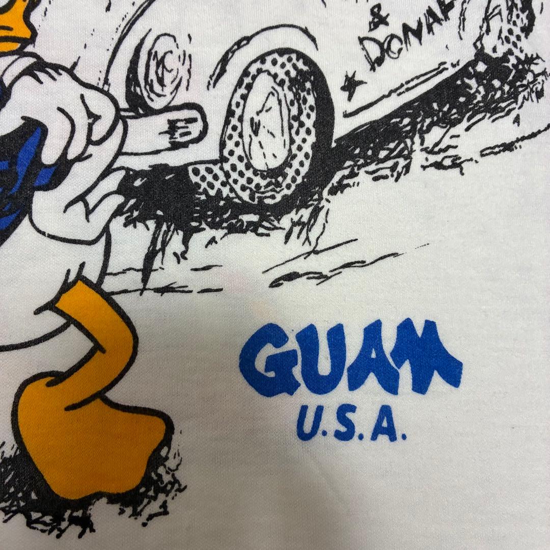 ビンテージ　ディズニー　グアム　USA ミッキー ドナルド　車　半袖　Tシャツ