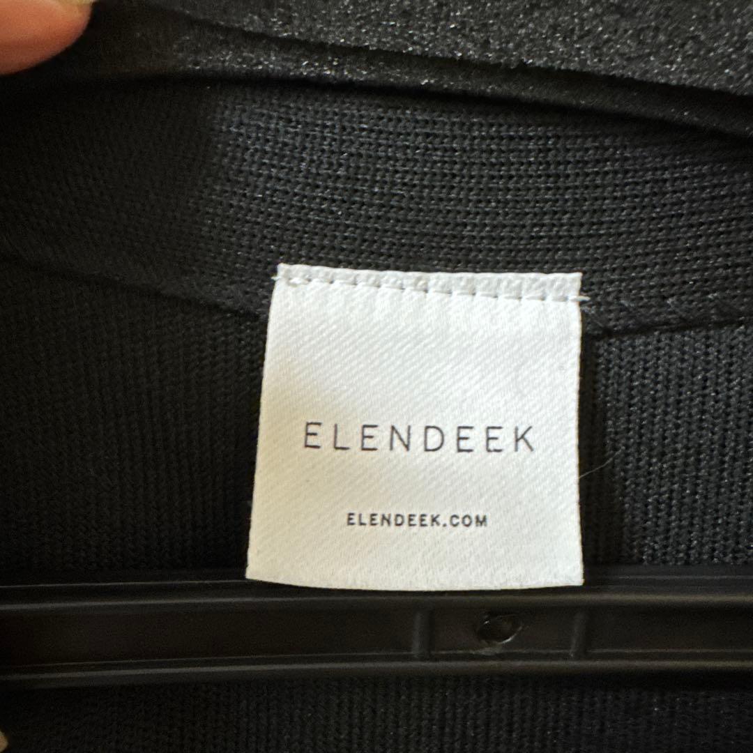 【ELENDEEK】エレンディーク　コクーンフォルムカーディガン　ブラック