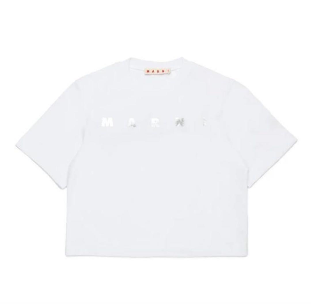 大人もOK MARNI ロゴプリント Tシャツ 14Y 160cm ホワイト