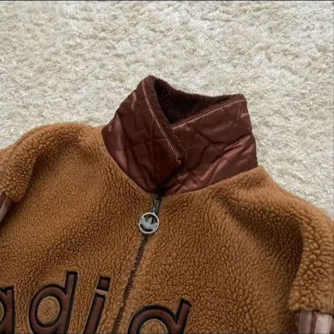 80s アディダス　ボアフリースジャケット　adidas デサント　オールド
