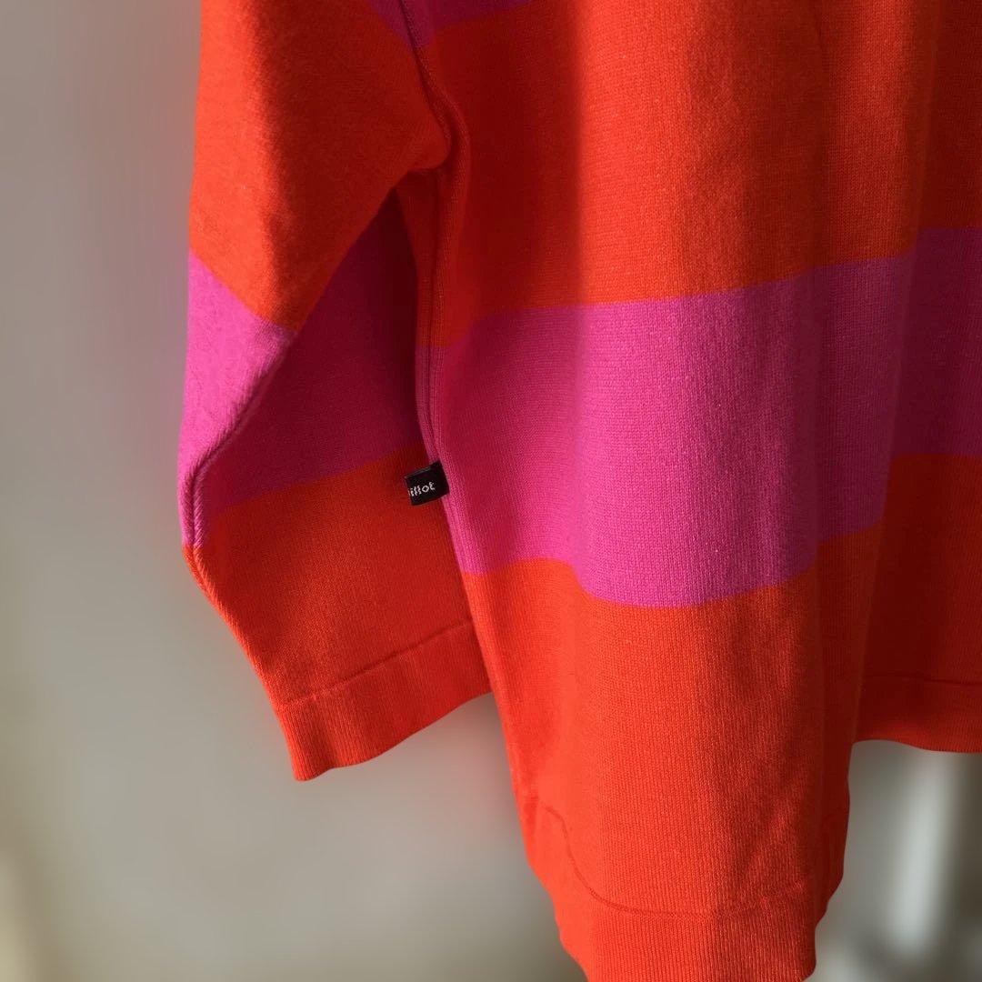 maillot マイヨ ワイドボーダー2wayカーディガン