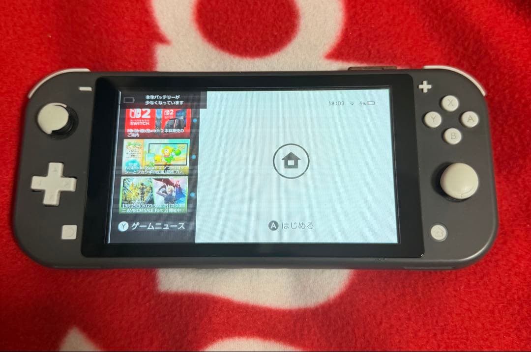 え*ん様 Nintendo Switch Lite グレー 本体 ジャンク　箱
