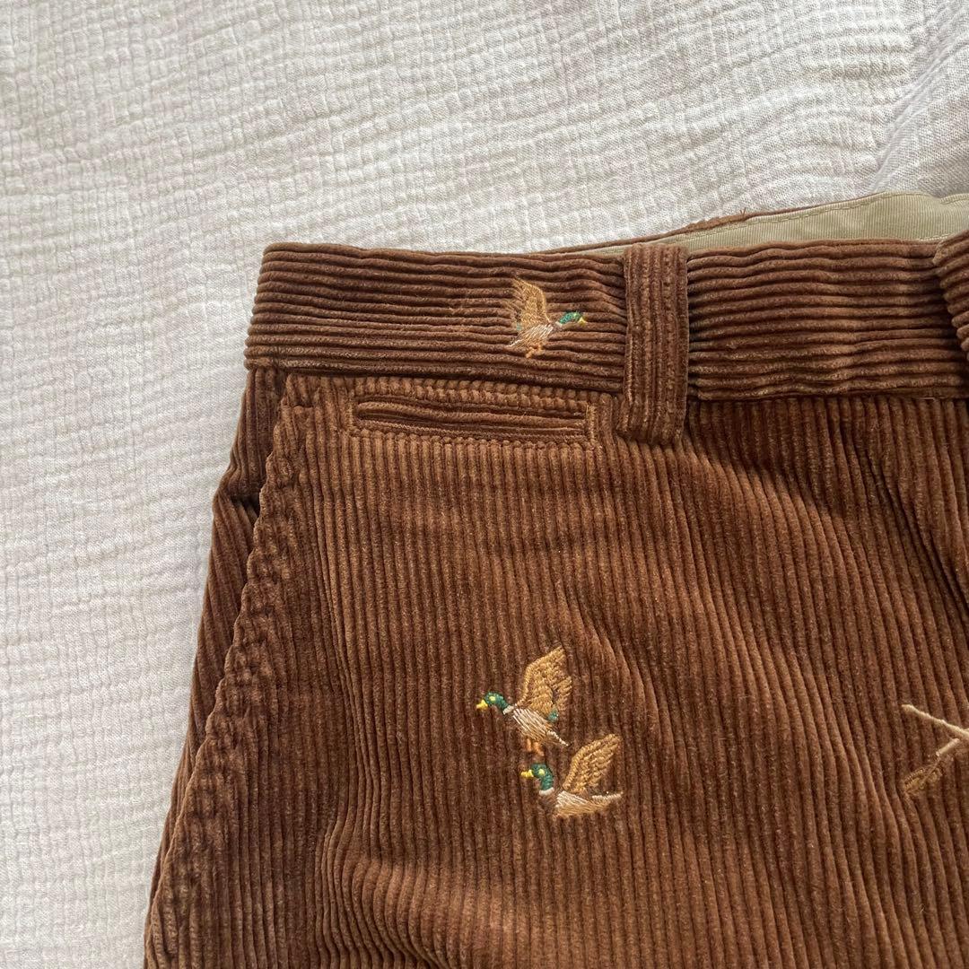 【極希少】Polo by Ralph Lauren 総柄刺繍 コーデュロイパンツ