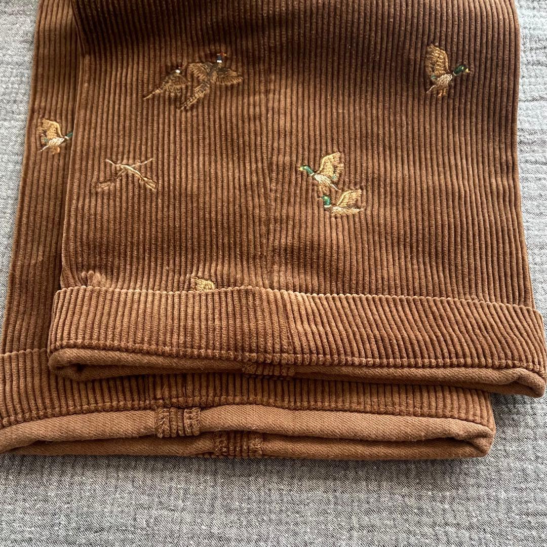 【極希少】Polo by Ralph Lauren 総柄刺繍 コーデュロイパンツ