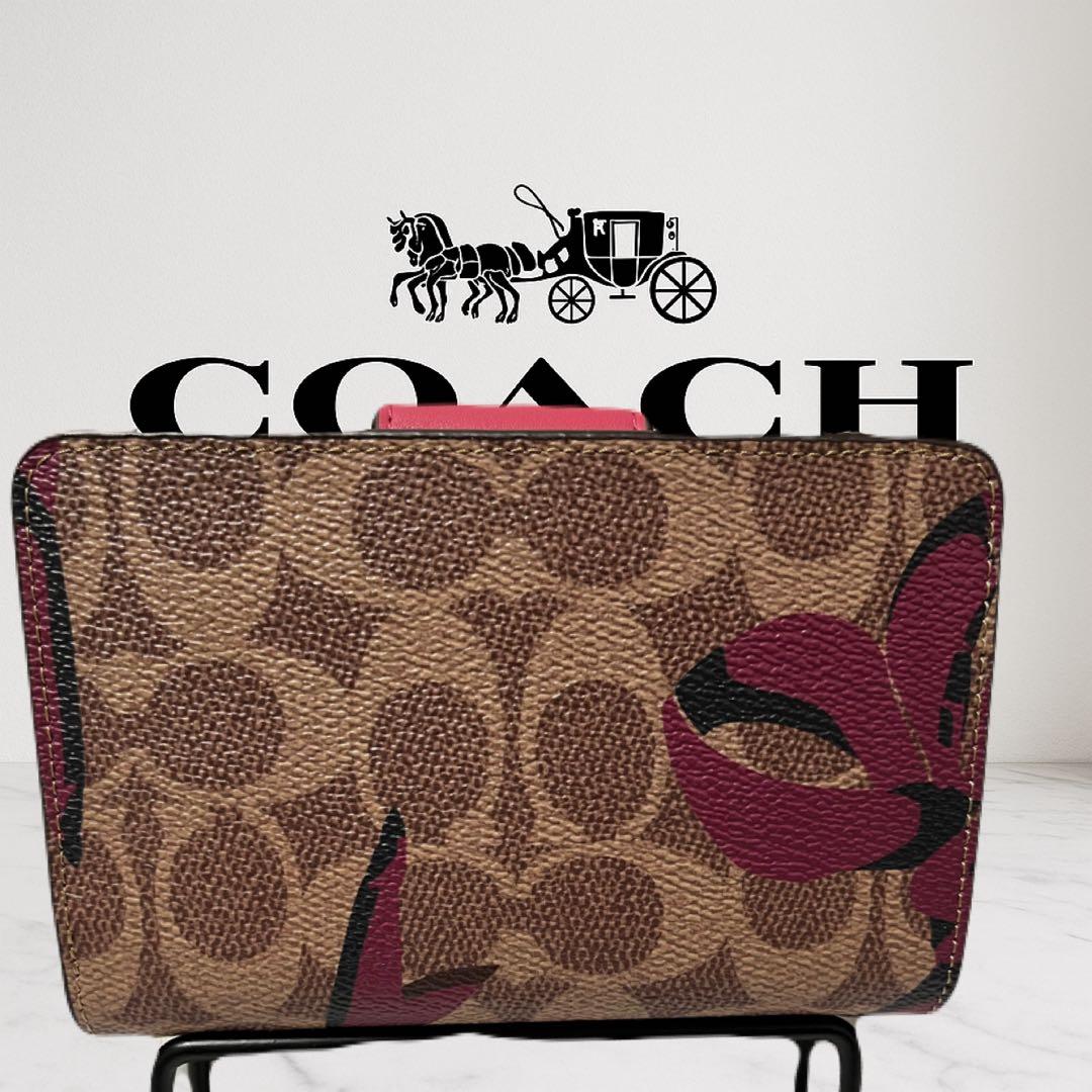COACH 二つ折り財布 cz340ピンクリボン　アウトレット品
