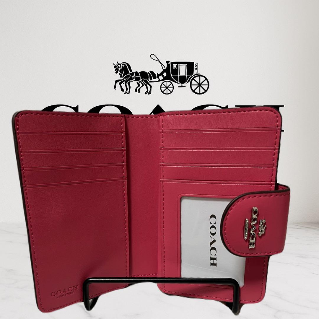 COACH 二つ折り財布 cz340ピンクリボン　アウトレット品